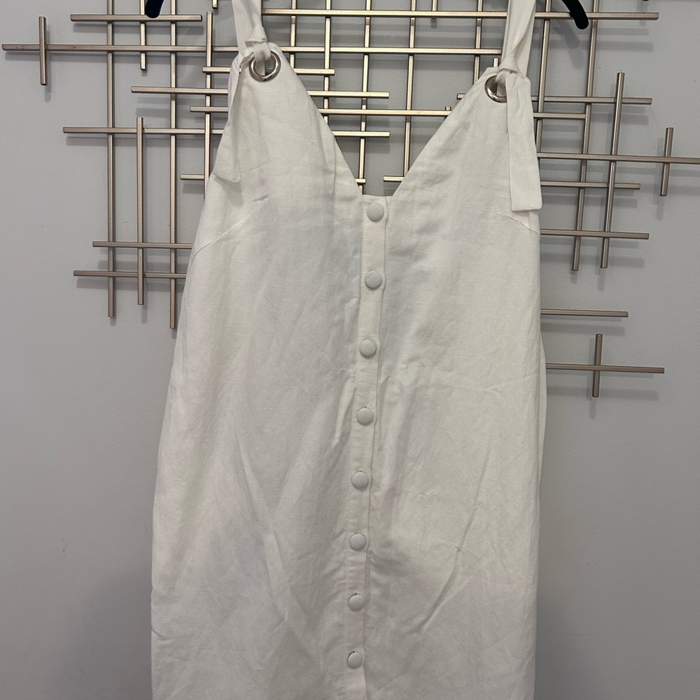 Elegant White Button-Down Dress